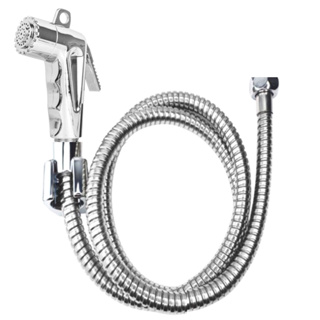Kit Ducha Higiênica Para Chuveirinho (Engate 1,20m + Gatilho ABS Cromado + Suporte De Parede)