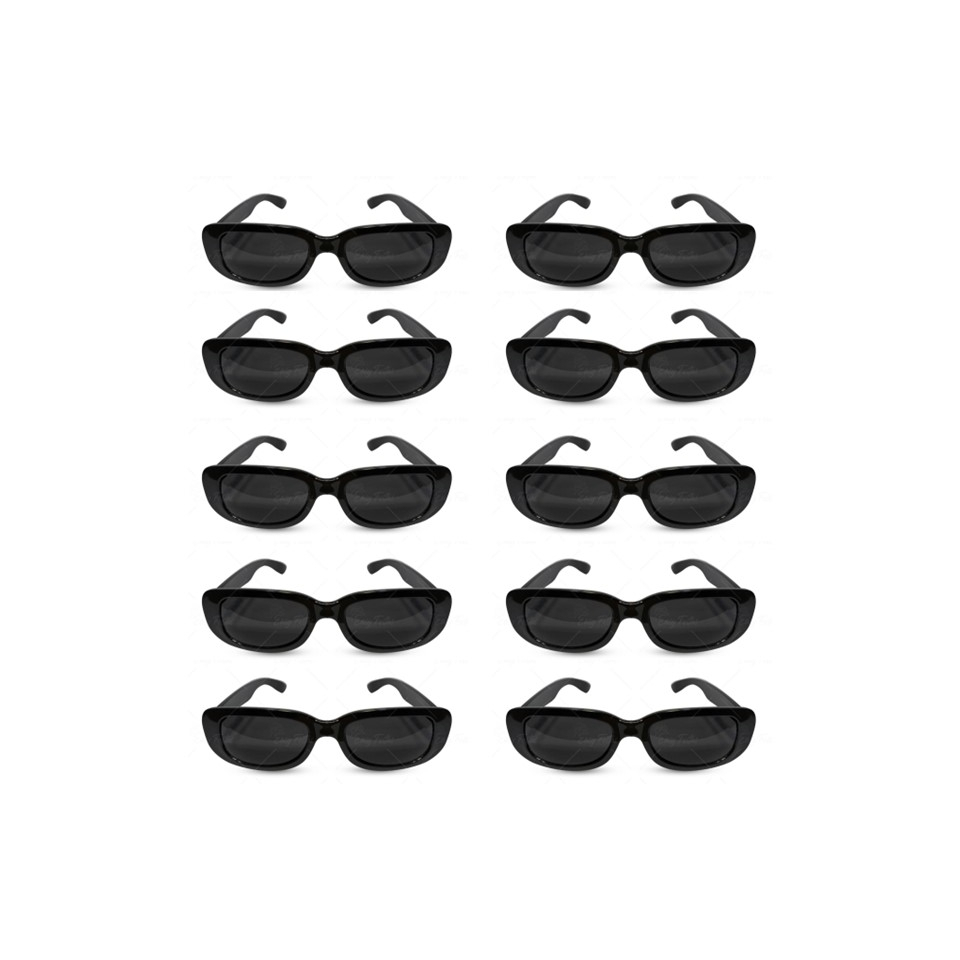 Kit 15 Óculos Festas Eventos Despedidas Retro Tik Tok Preto