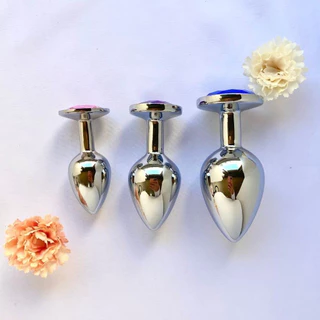 Plug Anal Jóia Aço Inox Iniciante Confortável Tesão Sexo P, M e G