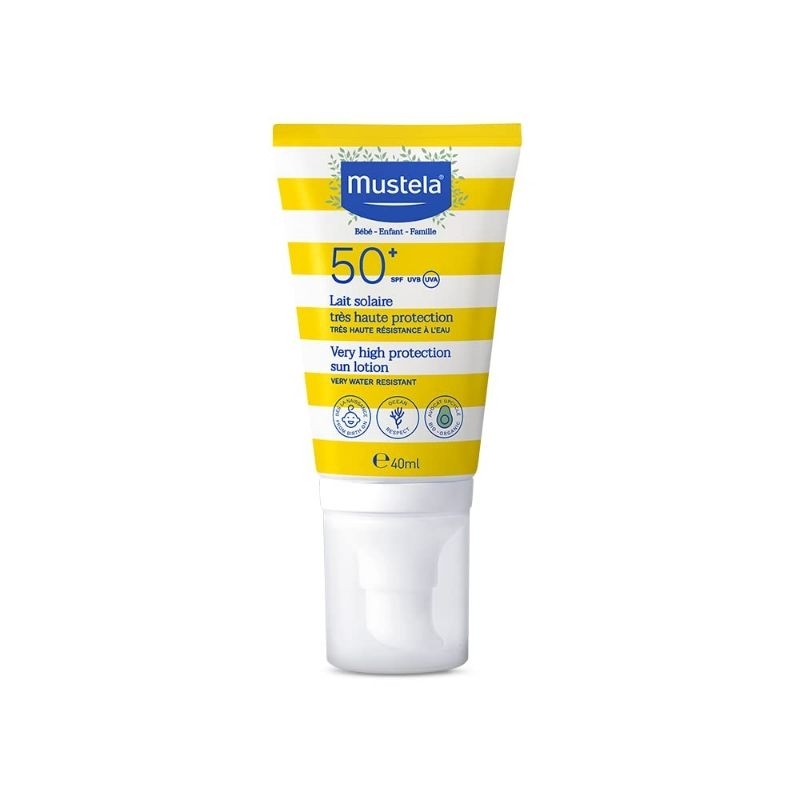 Protetor Solar Infantil mustela Loção Rosto e Corpo FPS 50+, 40 ml ...