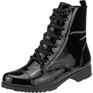 Bota Coturno Feminino Salto Baixo Conforto Blogueira