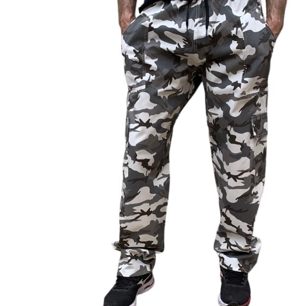 Calça skate sarja masculina lisa camuflada fashion cargo