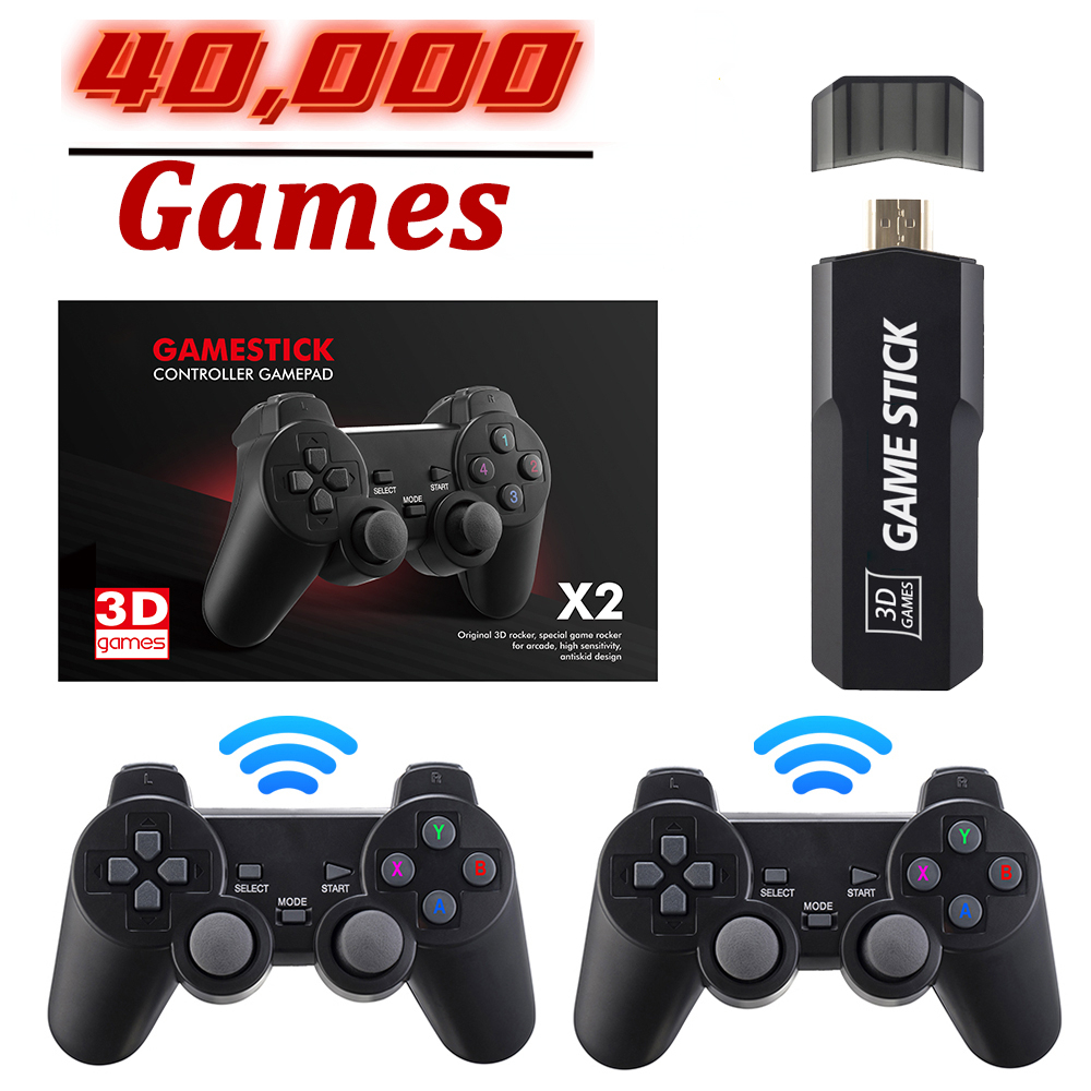 Games - Game Stick 4k Box 02 Controles sem Fio com 3500 Jogos