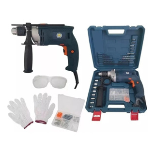 Furadeira de Impacto com Auto Reverso 1/2 750w Acessórios + Maleta Sh tools Promoção
