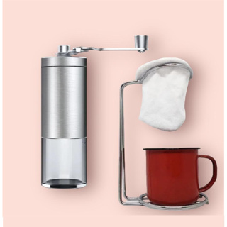 kit café moedor coador e caneca