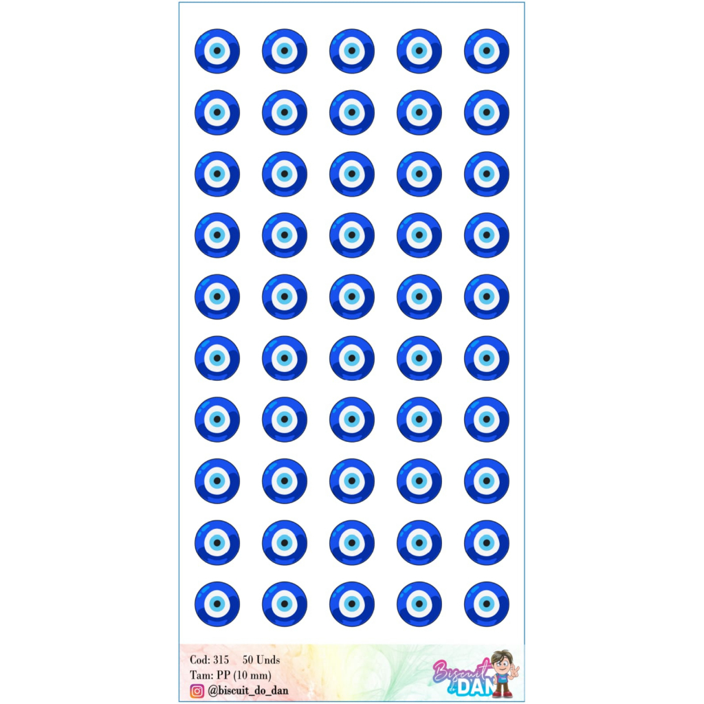 BD 315 - ADESIVO RESINADO OLHO GREGO 01 | Shopee Brasil