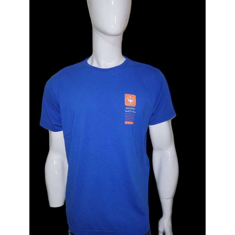 CAMISA OSKLEN 100% ALGODÃO, BÁSICA AZUL