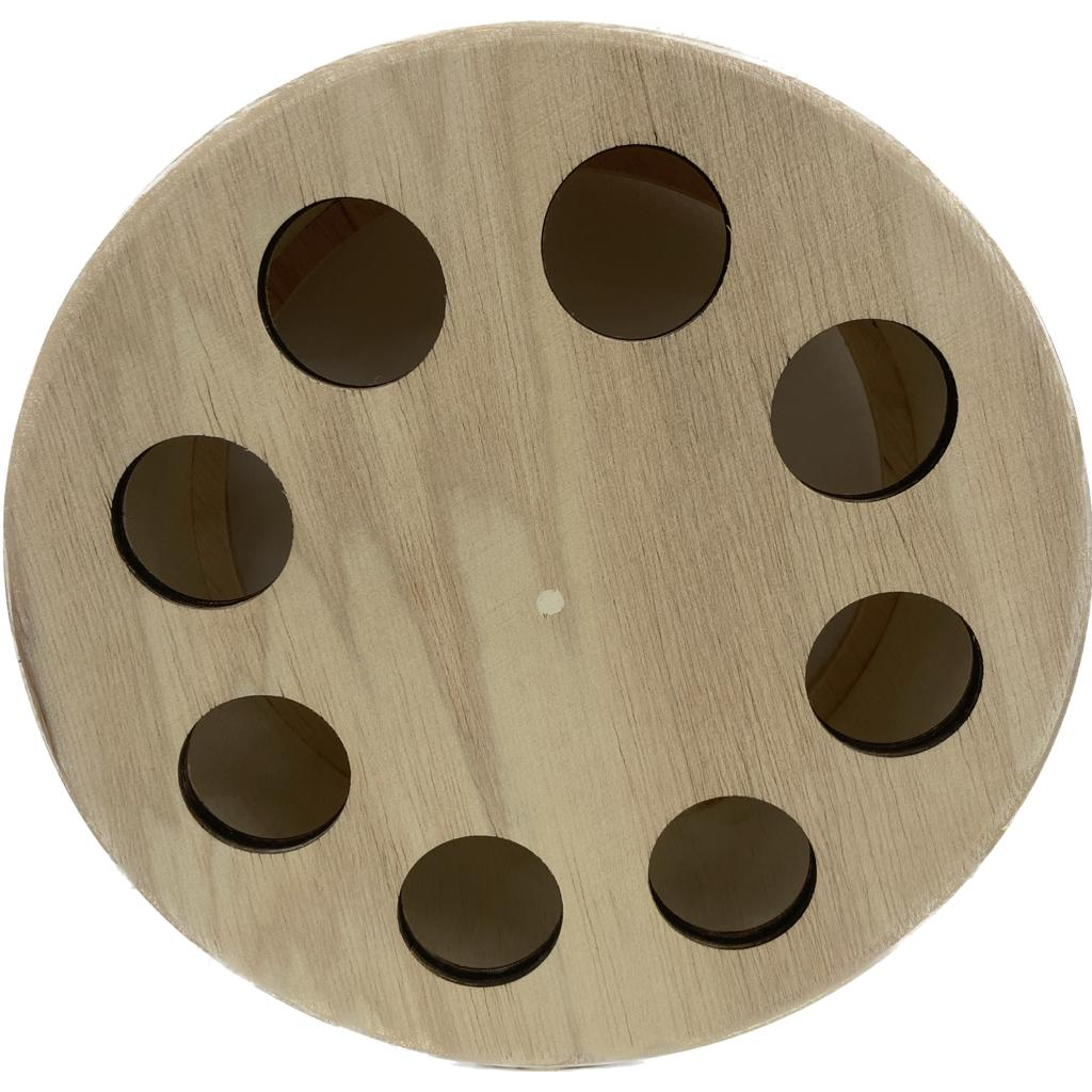 Carretilha De Madeira Para Pipa 31 Cm Diâmetro Fechada