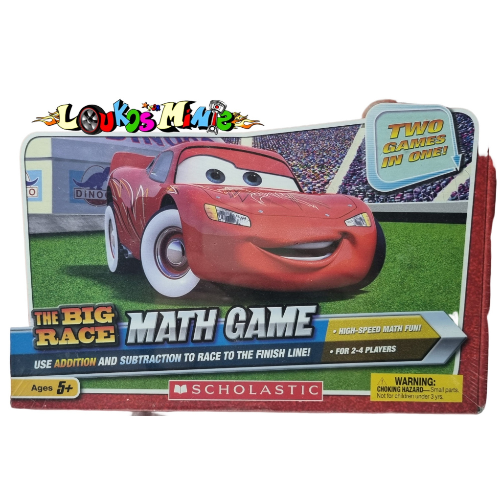 Disney Cars The Big Race Math Game Mcqueen 2 jogos Original