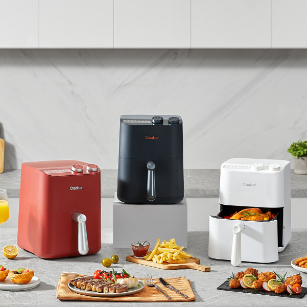 Fritadeira Elétrica Sem Óleo 3,5L Air Fryer Gaabor Design Retrô 8 Programações Culinárias Desligamento Automático