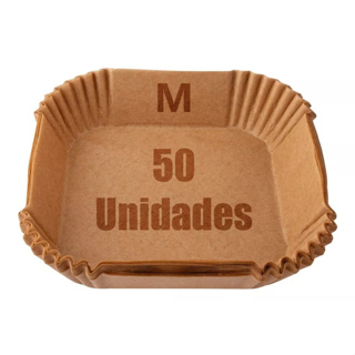 Forma De Papel Redondo Para Air Fryer/ Fritadeira 50 Peças