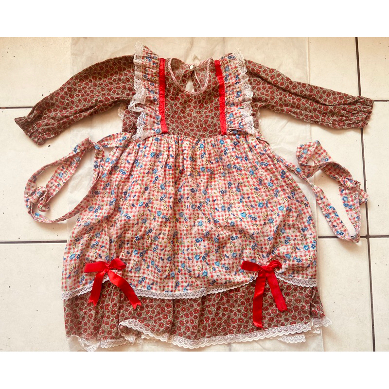 Vestido caipira infantil manga hot sale longa