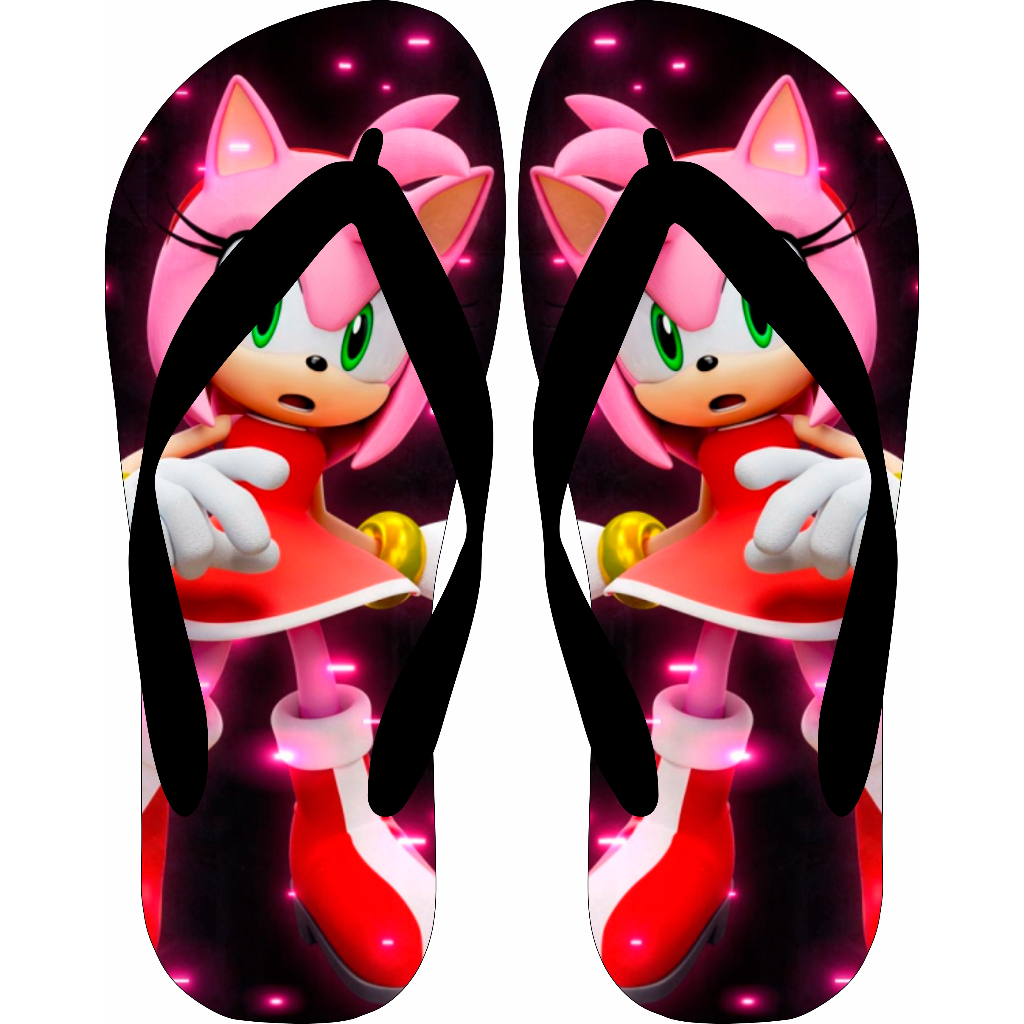 Chinelo da Amy Rose Sonic Infantil Adulto, 4 modelos | Shopee Brasil