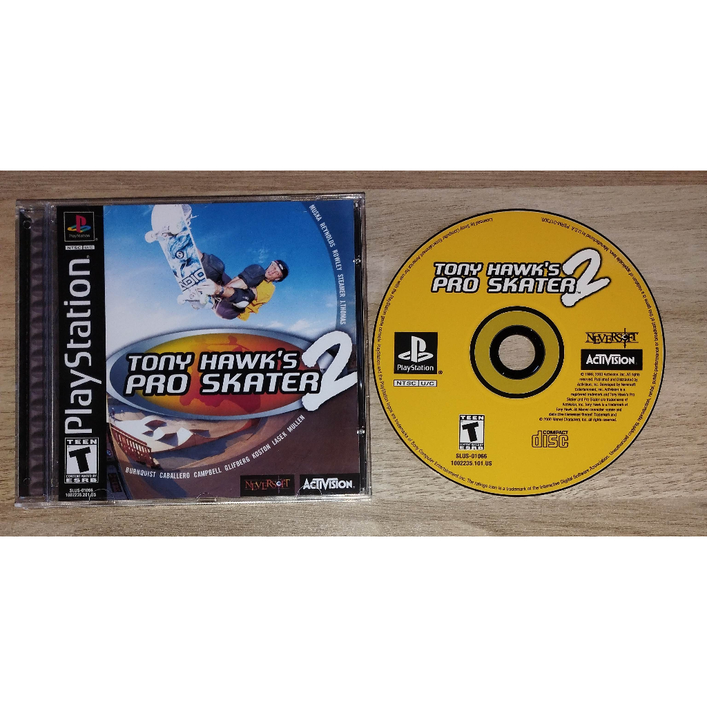 PS1 - Tony Hawk's Pro Skater 2 Tony Hawk 2 - MÍDIA PRETA