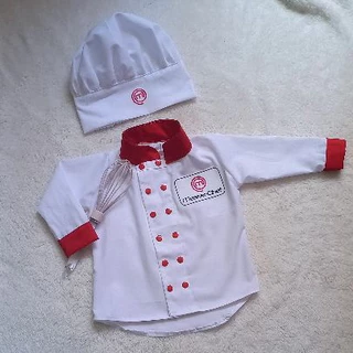 fantasia infantil chef, mesversario/ aniversário/ pequeno cozinheiro, cozinheira