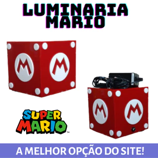 Luminaria Abajur Bloco Mario Bros geek envio imediato.