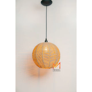 Luminária Lustre Pendente Globo 30cm C/FIAÇAO