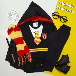 Body Bebê Temático Harry Potter - Kit Mesversário Opcional