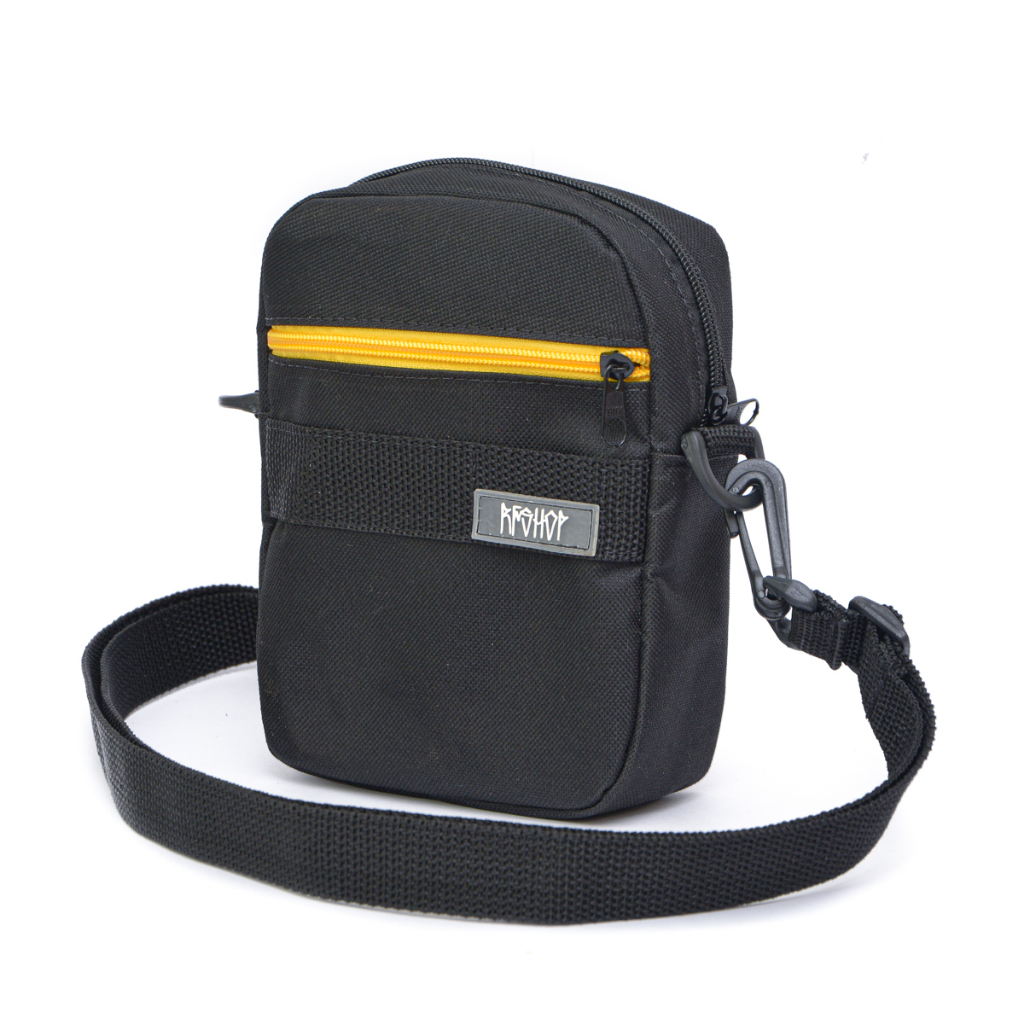 Bolsa Lateral shoulder Bag Masculina Black com Alça transversal e Regulagem Ajustável - Rfshopm 2.0