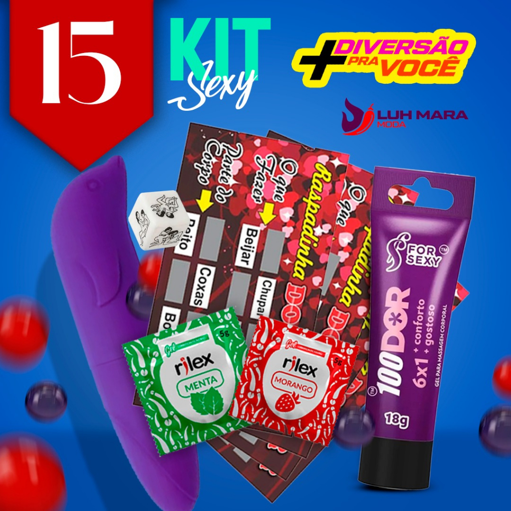 Kit Sex Shop 15 Produtos Eróticos Para Casal Vibrador Bolinhas Dado De Posições Lubrificantes 3925