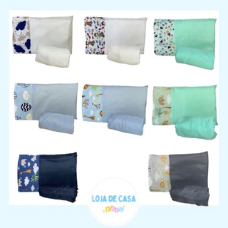 Kit jogo com 5 lençol e 5 fronha para berço Americano Padrão menino em Oferta na Shopee