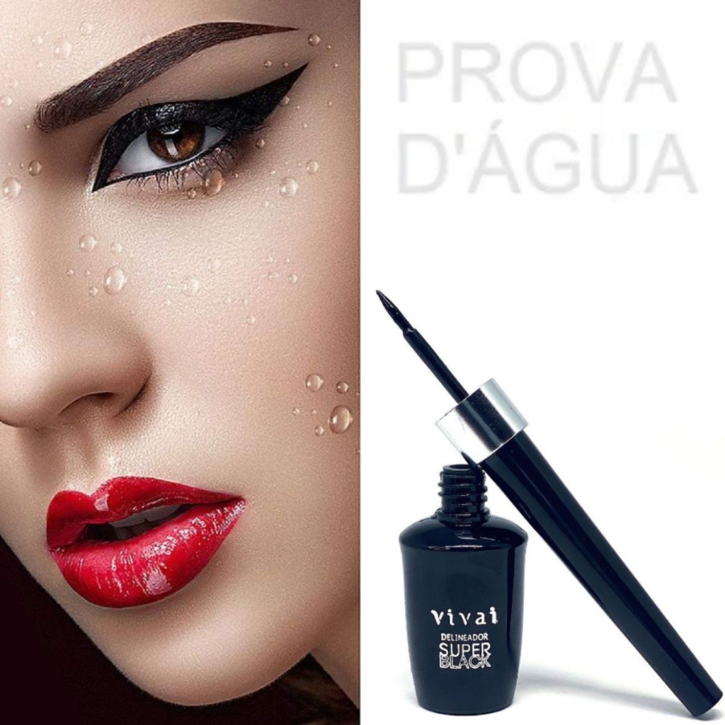Delineador Líquido para Olhos a Prova D´água Super Black - Vivai ...