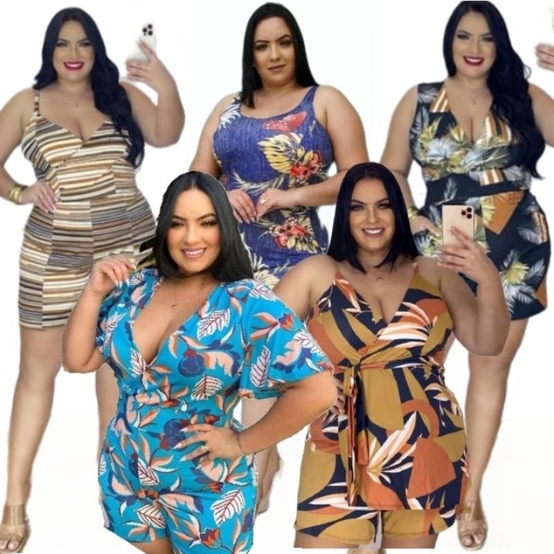 Roupas havaianas best sale plus size