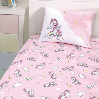 Jogo de Lençol Solteiro 02 Peças Microfibra Estampada Infantil
