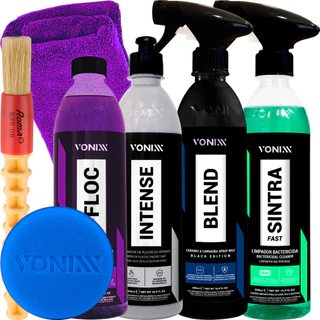 Kit Shampoo Automotivo V-Floc Cera Blend Black Sintra Fast Intense