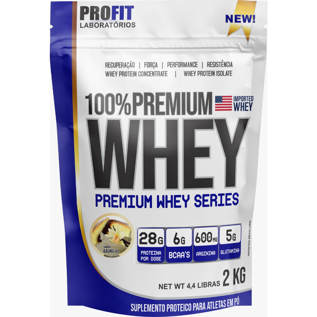 100% Whey Premium – Refil 2kg – Profit Laboratórios