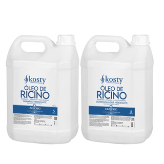 kit Shampoo E Condiocionador De Oleo De Ricino Kosty 5l Cada