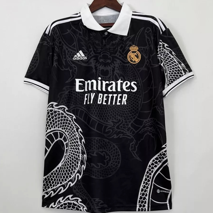 Camiseta Real Madrid Preta Dragão Shopee Brasil