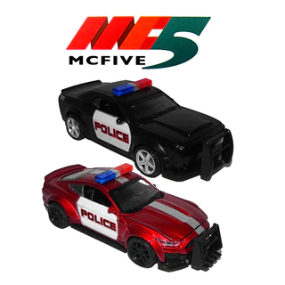 Carrinho de Ferro Policial Miniatura Fricção - Abre Capô - HM TOYS