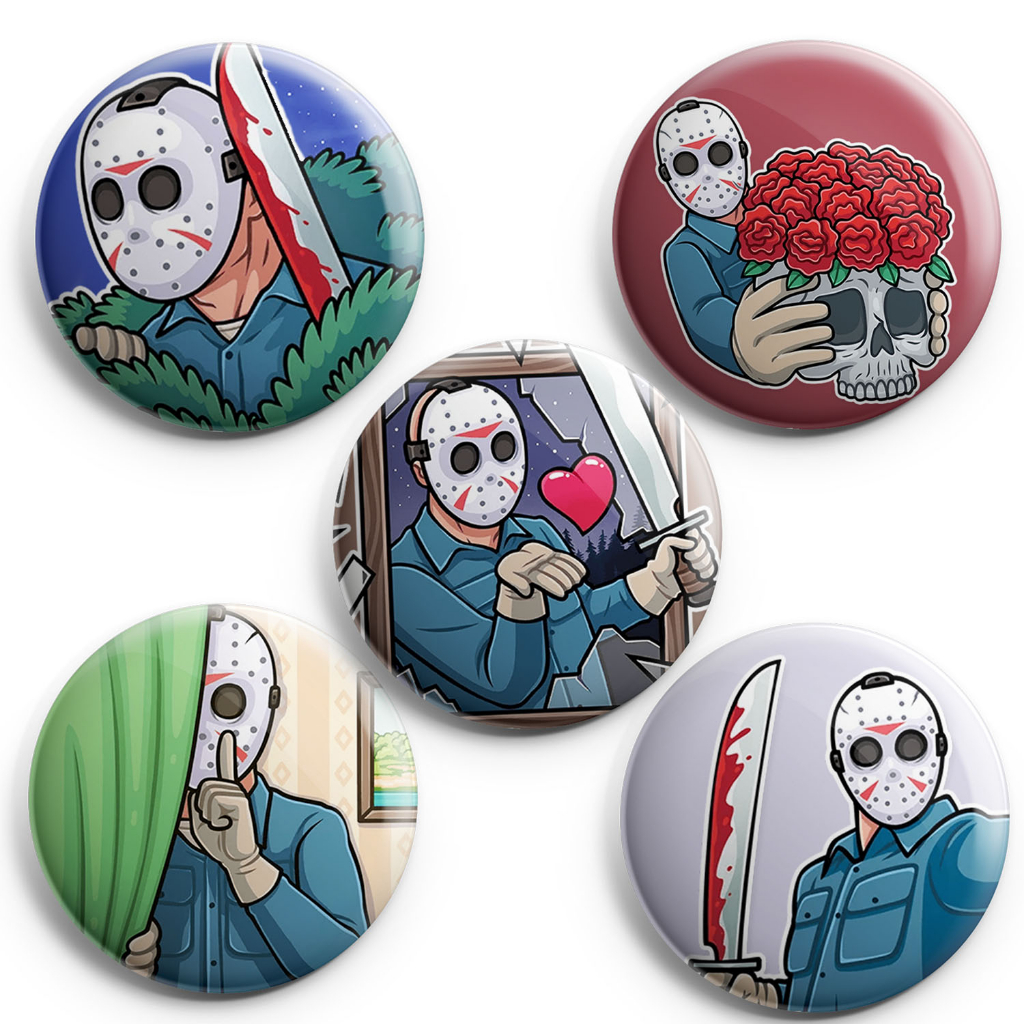 Bottons Jason Voorhees ( sexta feira 13 ) - broche alfinete boton ...