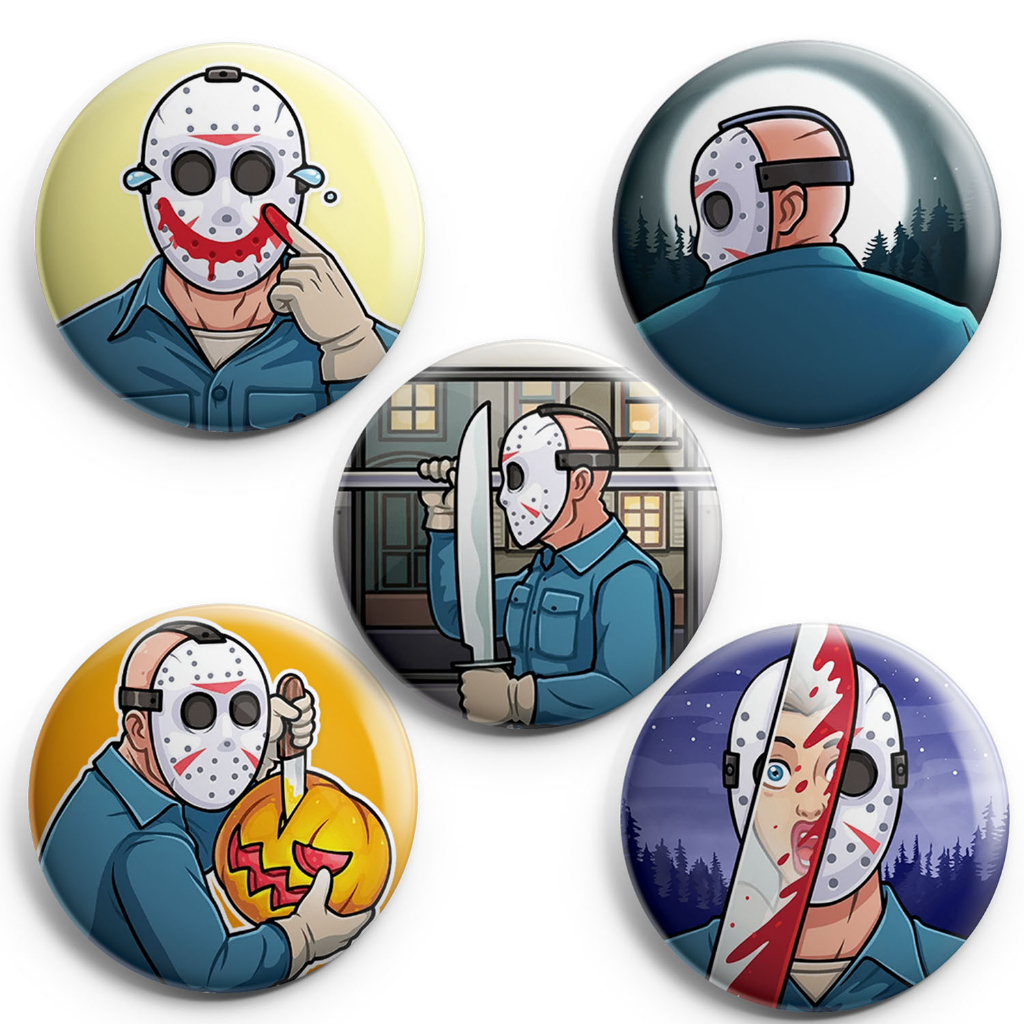 Bottons Jason Voorhees ( sexta feira 13 ) - broche alfinete boton ...