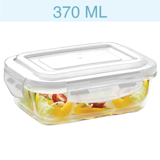Pote De Vidro Com Tampa Hermético 370ml Marmita Fitness Vasilha Porta Mantimento