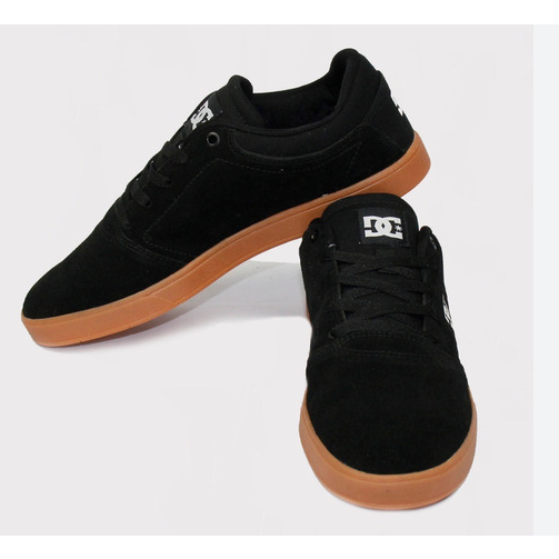 Tenis DC Masculino Skate Leve e Confortavel Preto Sola Marrom