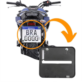 Moldura Suporte Porta Placa Moto Nova MERCOSUL 20x17cm