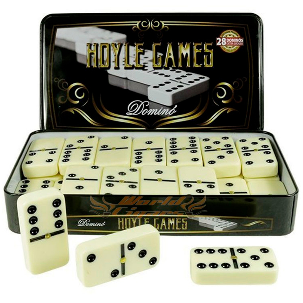 Jogo Domino Grosso Grande Profissional Com Pino Metal Branco