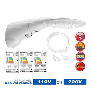 Chuveiro Eletrico Lorenzetti Com Pressurizador Ducha Advanced Turbo 127V ou 220V Original