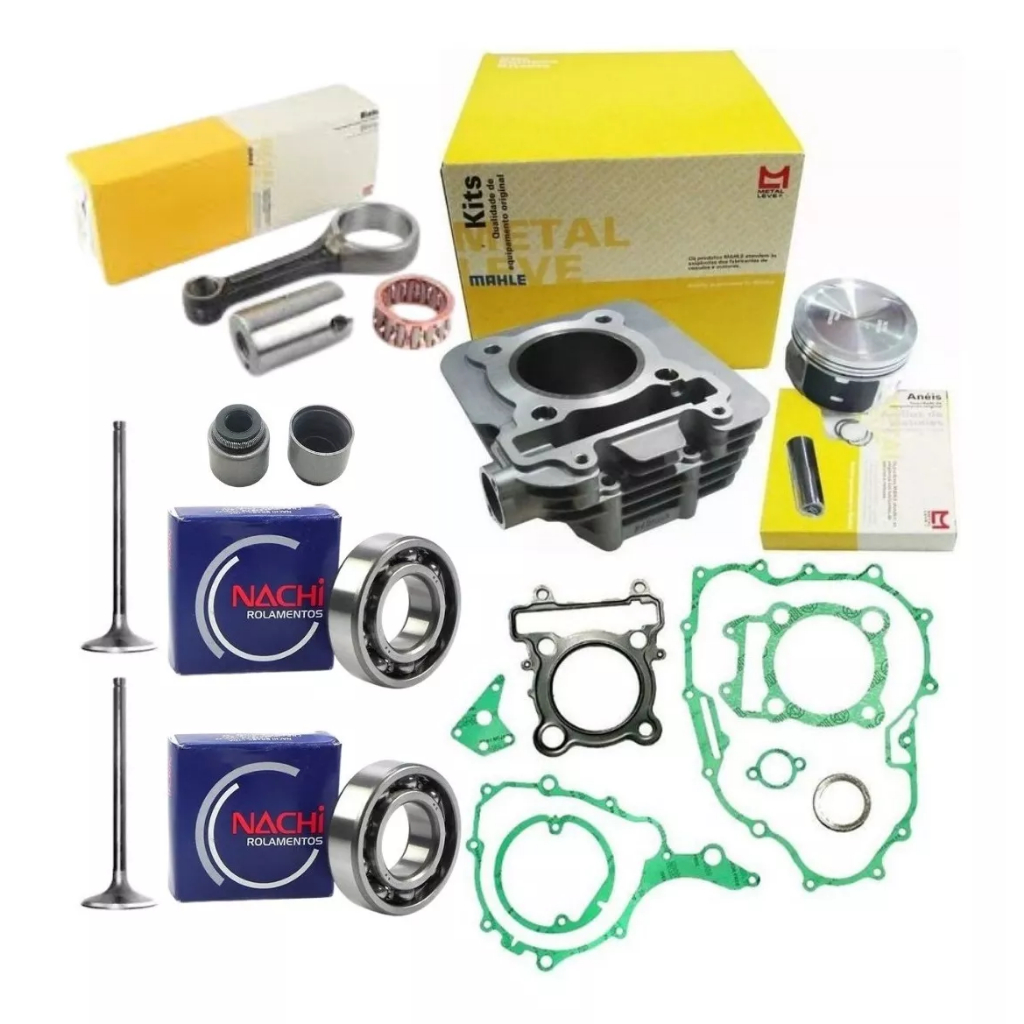 Kit Motor Fazer/ Lander 250 Completo com válvulas biela e juntas