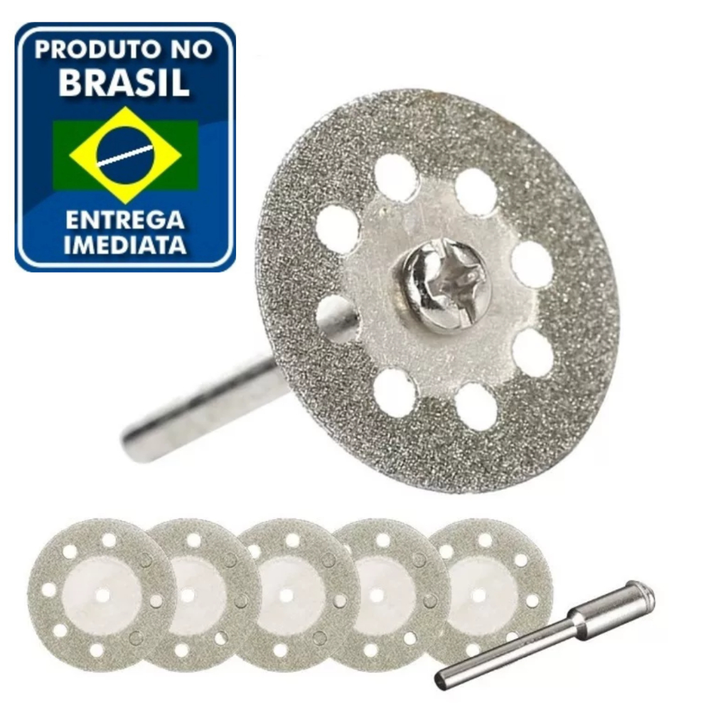 10 Mini Disco Diamantado 22 Mm Micro Retifica Marcenaria | Shopee Brasil