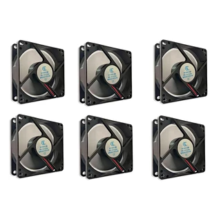 KIT 6 Micro Ventilador 80x80x25 Gc Fan Cooler 12v 0,15a 80mm