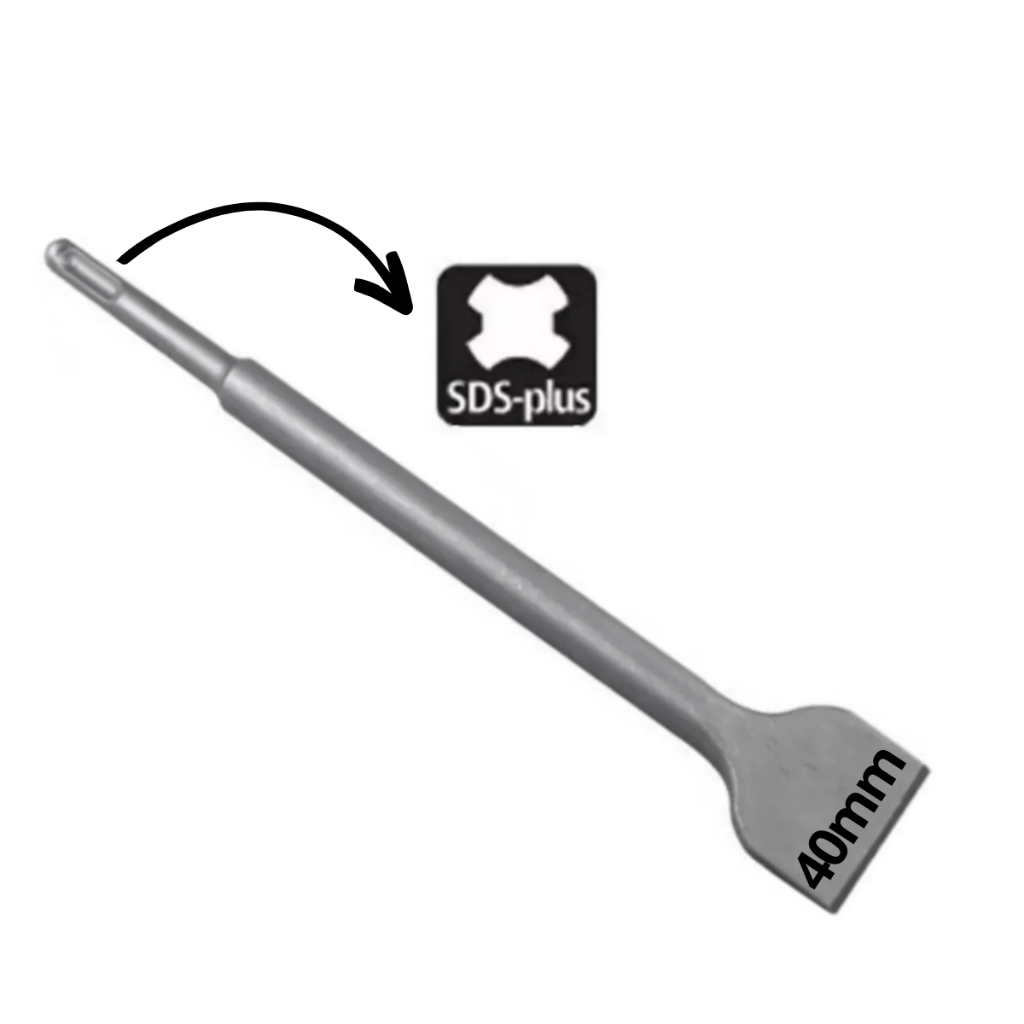 Talhadeira Larga Para Martelete Encaixe Sds Plus - 250x40mm