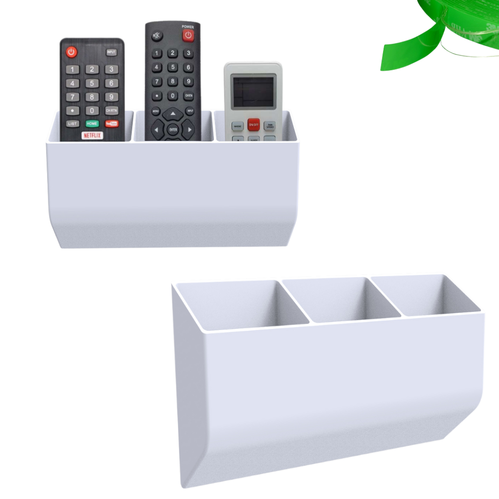 Suporte de parede para 3 controles / tv / ar condicionado / controle remoto
