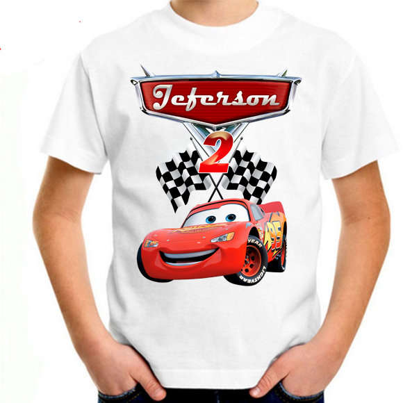 Camiseta Personalizada Carros Relâmpago McQueen Infantil Adulto ...