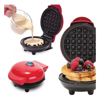 Mini Máquina De Waffles Elétricas Portáteis Antiaderentes 110V Cozimento Doméstica Compacta