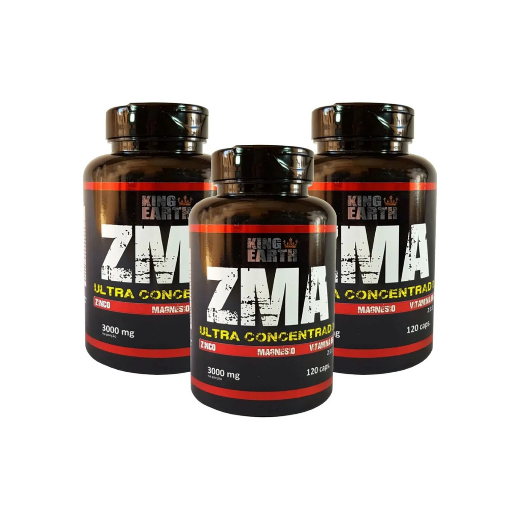 Kit 3 Zma Ultra Concentrado Zinco + Magnésio + Vitamina B6 120 Cápsulas 3000mg Shopee Brasil