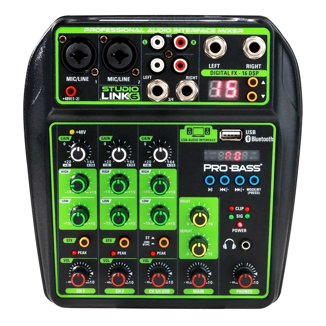 Mesa De Som 6 Canais Studio Link PROBASS. | Shopee Brasil