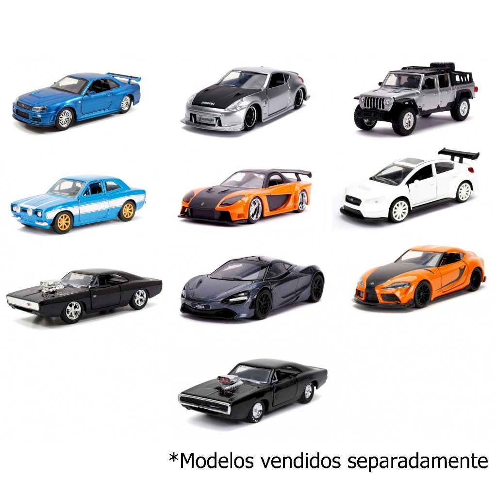 Velozes + Furiosos Miniaturas de Carros - Arte em Miniaturas